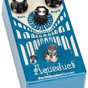 Front left angle of Earthquaker Devices Aqueduct Vibrato.