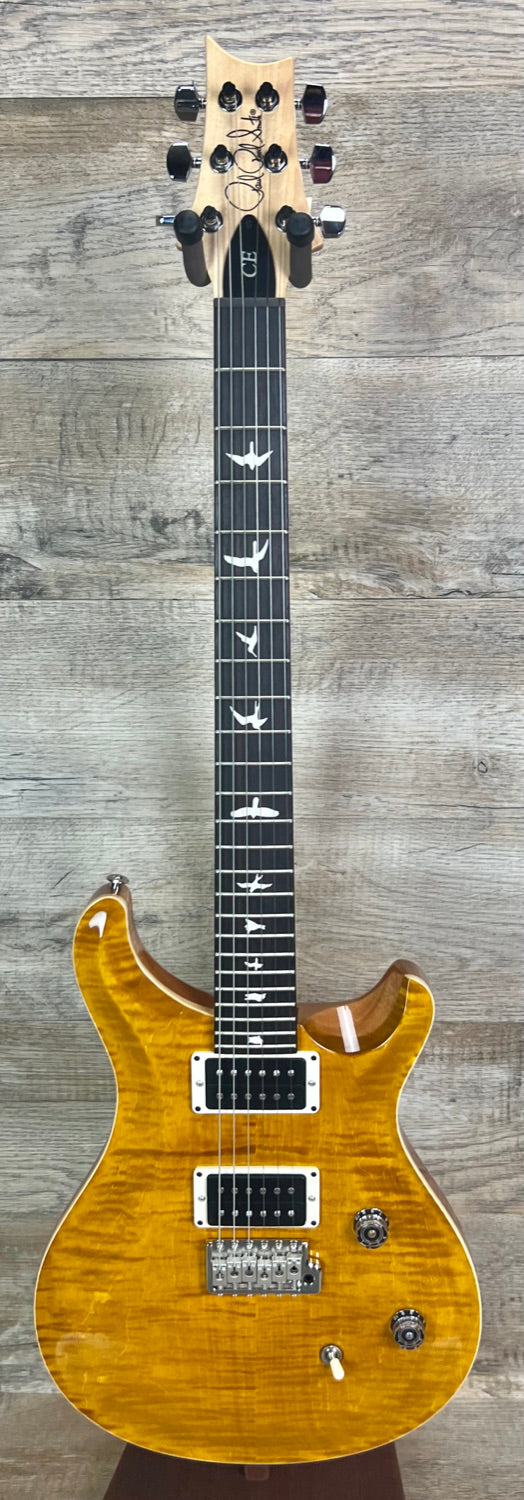 Full frontal of PRS Paul Reed Smith CE 24 Amber.
