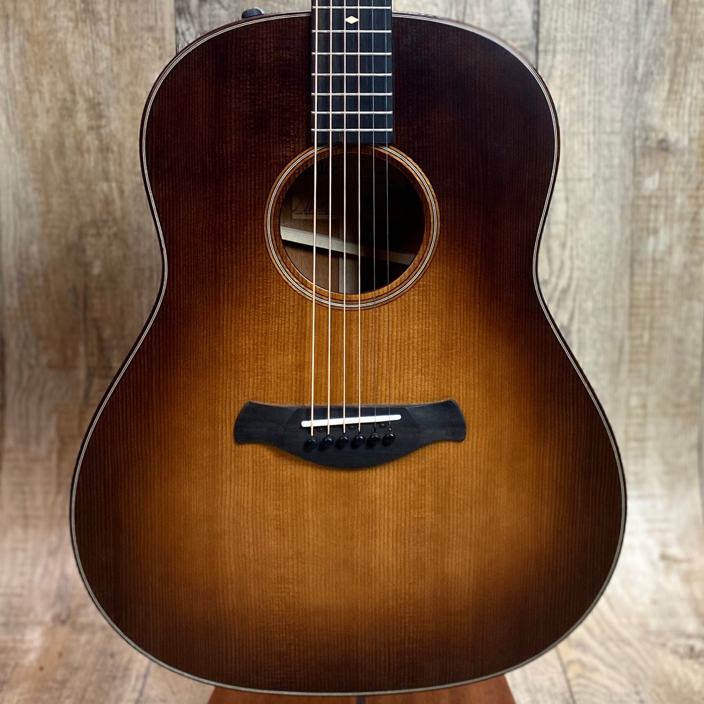 Front of Taylor Builder's Edition 517e Grand Pacific V-Class Bracing Western Honeyburst.