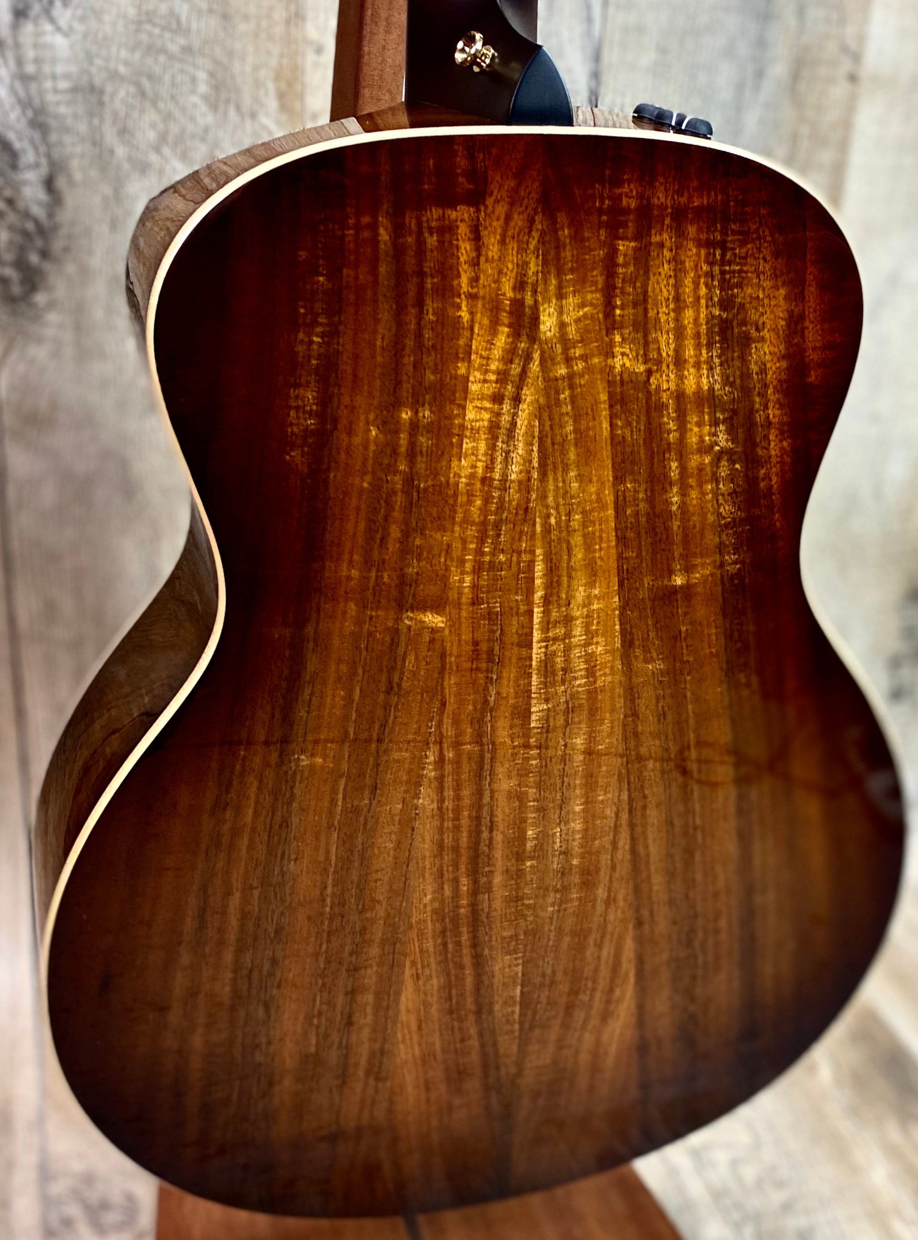 Back of Taylor K26ce Acoustic Guitar body in shaded edgeburst Tone Shop Guitars DFW