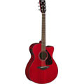 Full frontal of Yamaha FSX800C RR Ruby Red Small Body Acoustic/Electric.