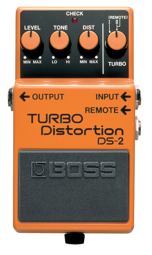 Top down of Boss DS-2 Turbo Distortion.