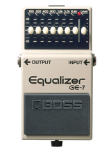 Top down of Boss GE-7 Graphic Equalizer.