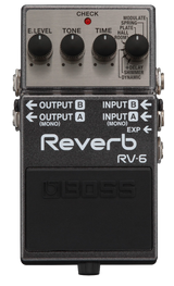 Top down of Boss RV-6 Reverb.