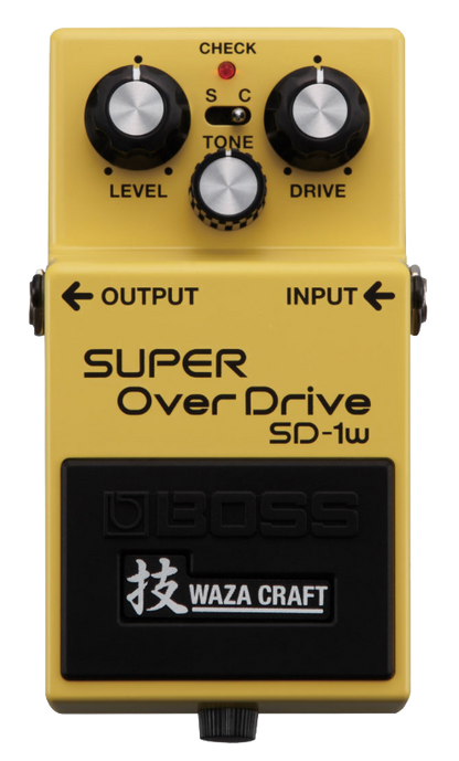 Top down of Boss SD-1W Super Overdrive Waza Craft Special Edition.