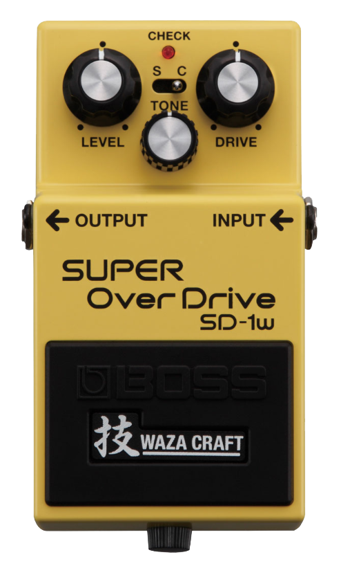 Top down of Boss SD-1W Super Overdrive Waza Craft Special Edition.