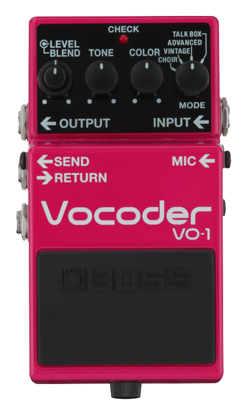 Top down of Boss VO-1 Vocoder.