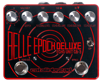 Top down of Catalinbread Belle Epoch Deluxe Tone Shop Exclusive Limited Edition Red.