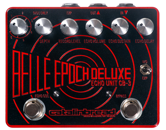 Top down of Catalinbread Belle Epoch Deluxe Tone Shop Exclusive Limited Edition Red.