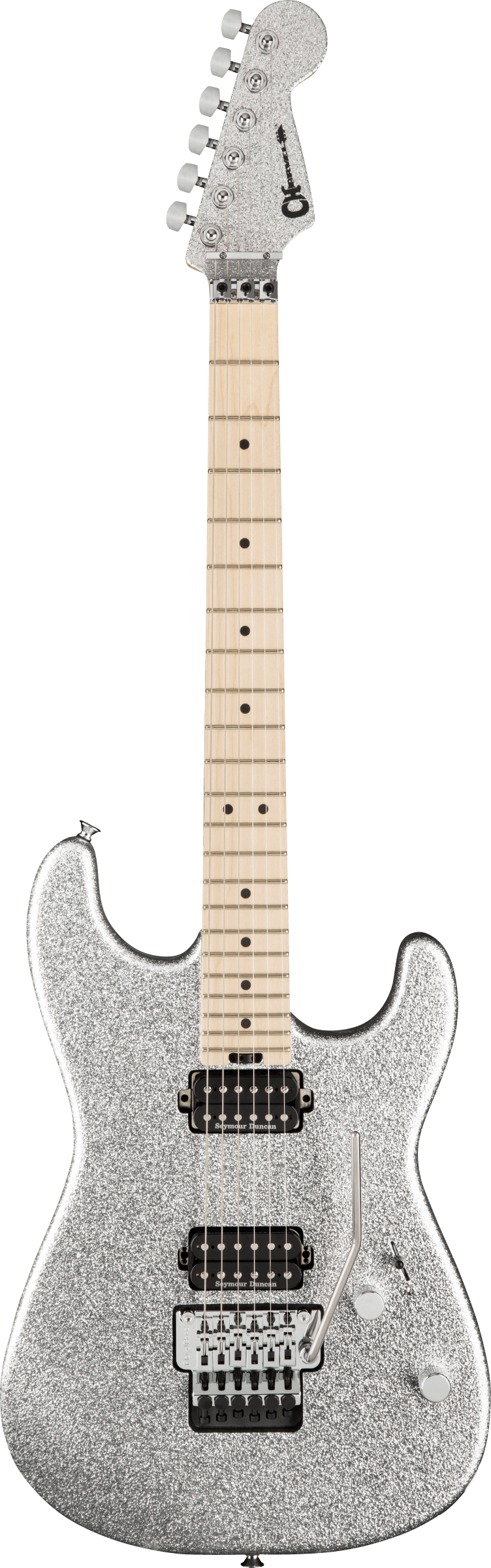Full frontal of Charvel Limited Edition Pro-Mod San Dimas Style 1 HH FR MP Sin City Sparkle.