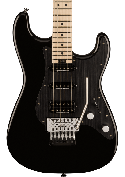 Front of Charvel Pro-Mod So-Cal Style 1 HSS FR MP Gloss Black.