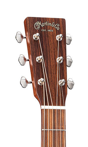 Close up of Martin D-15M headstock.