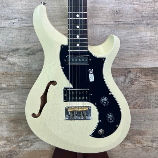 PRS S2 Vela Semi-Hollow Satin Antique White w/bag