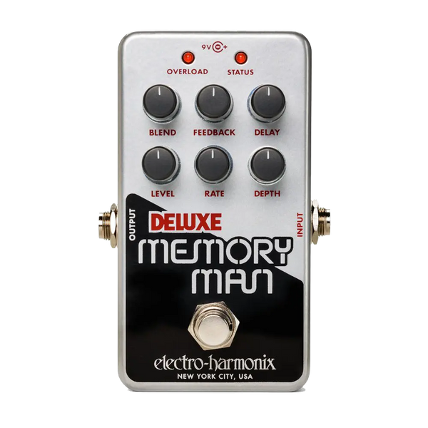 Top down of EHX Electro-Harmonix Nano Deluxe Memory Man Analog Delay.