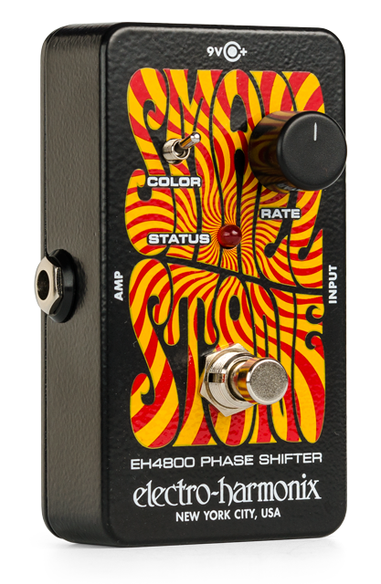 Front angle of EHX Electro-Harmonix Small Stone Analog Phase Shifter