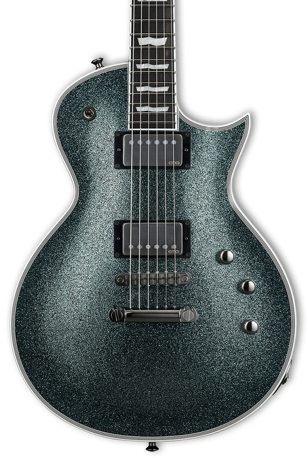 Front of ESP E-II Eclipse Granite Sparkle.