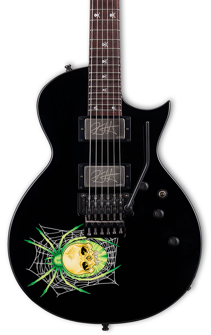 Front of ESP KH-3 Black Spider.