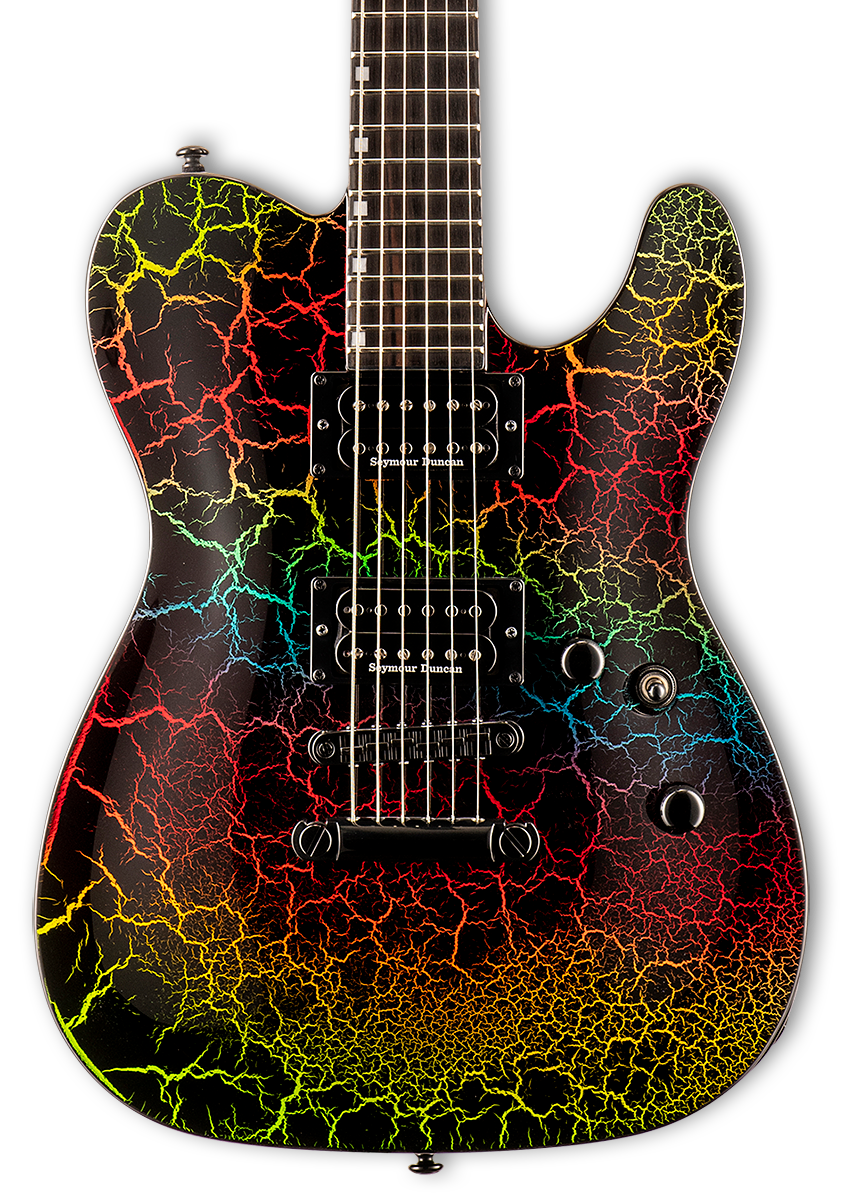 Open Box ESP LTD Eclipse 87 NT Rainbow Crackle NON-TREM