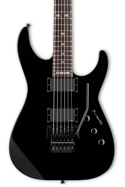 Front of ESP LTD KH-602 Kirk Hammett Signature Black.