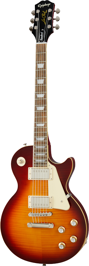 Full frontal of Epiphone Les Paul Standard '60s Iced Tea.