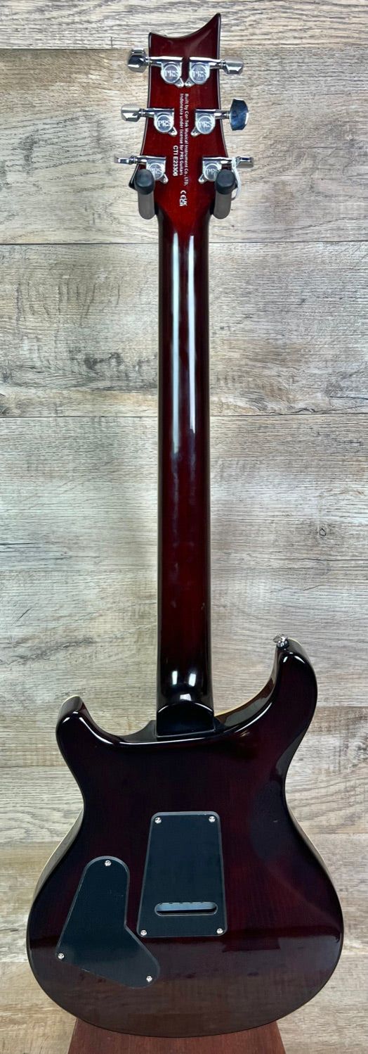 Full back of PRS Paul Reed Smith SE Standard 24-08 Tobacco Sunburst.