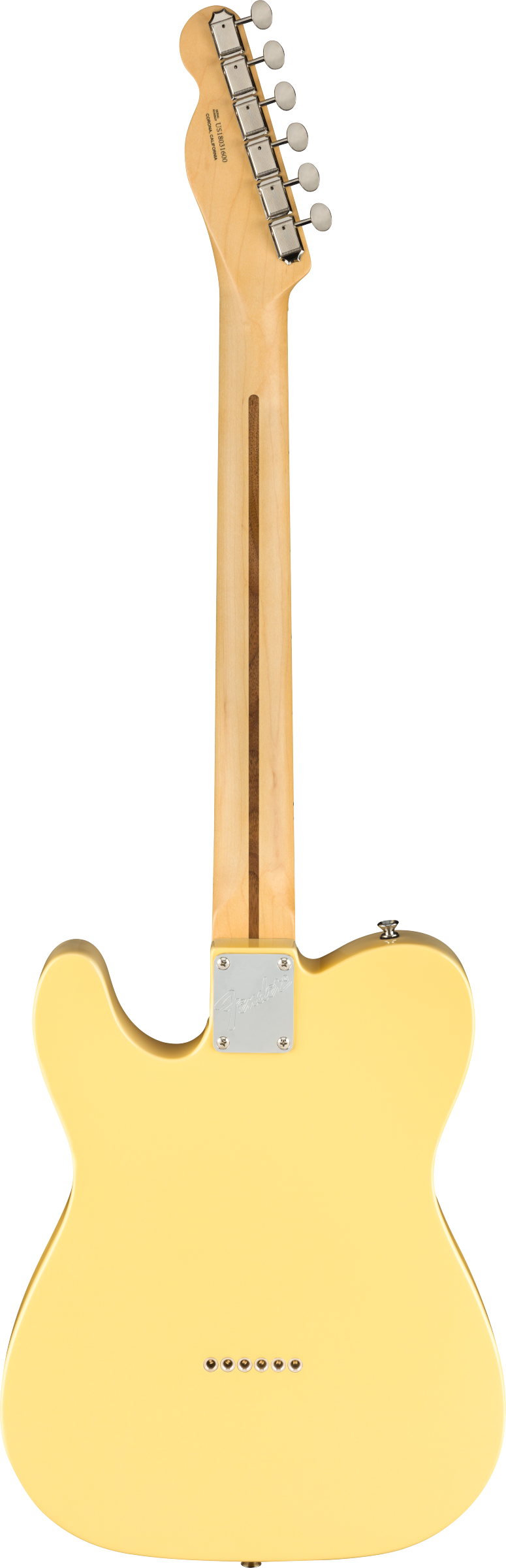 Back of Fender American Performer Telecaster MP Vintage White.