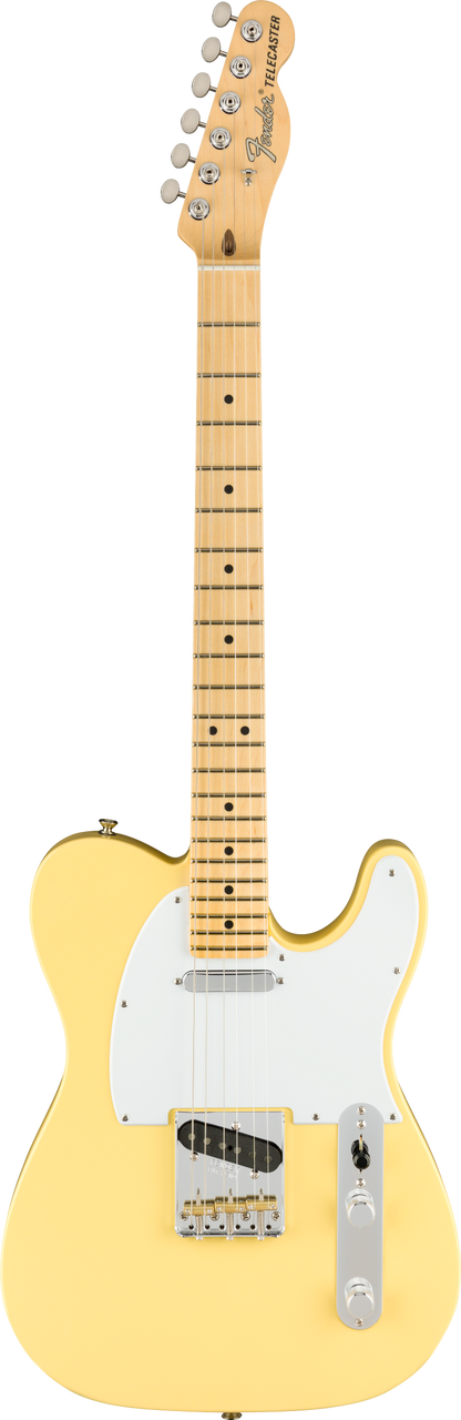 Full frontal of Fender American Performer Telecaster MP Vintage White.
