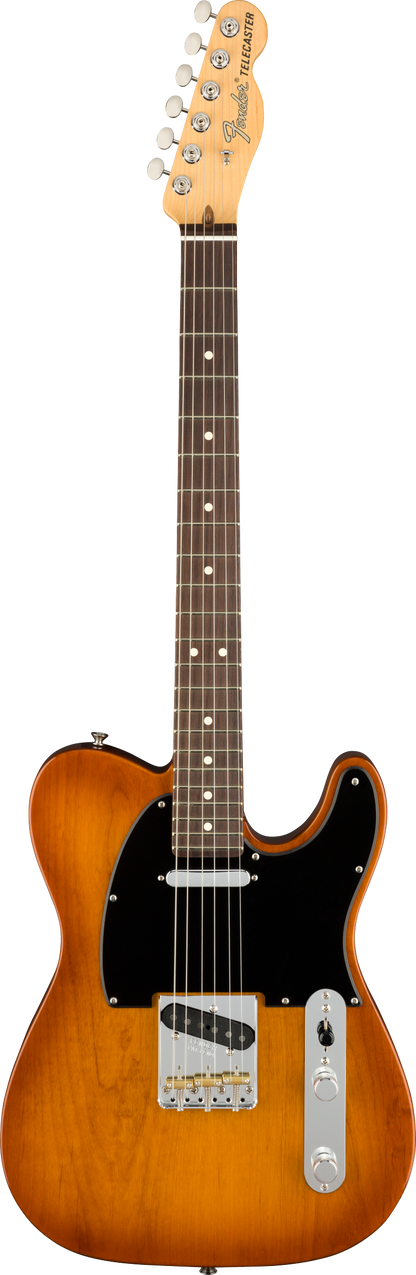 Full frontal of Fender American Performer Telecaster RW Honey Burst.