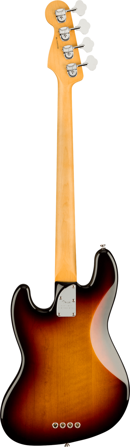 Back of Fender Jazz Bass RW in 3 Color Sunburst Tone Shop Guitars Dallas TX
