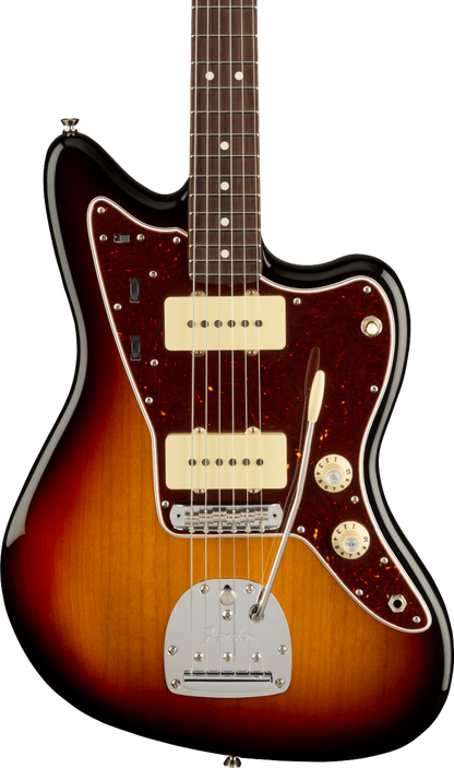 Front of Fender American Professional II Jazzmaster RW 3-Color Sunburst.