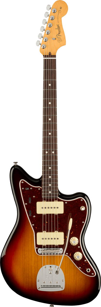 Full frontal of Fender American Professional II Jazzmaster RW 3-Color Sunburst.