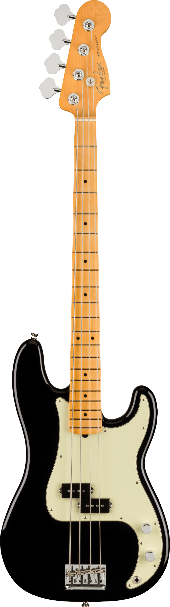 Full frontal of Fender American Professional II Precision Bass MP Black.
