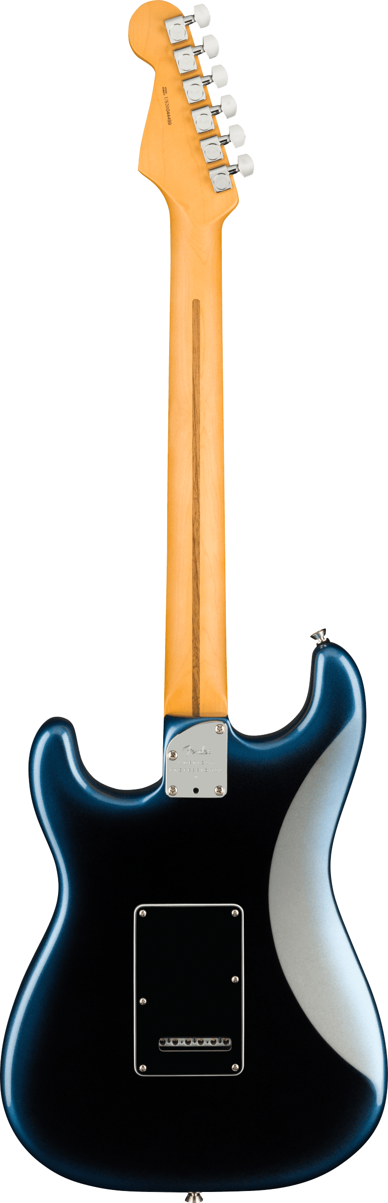 Back of Fender American Professional II Stratocaster HSS RW Dark Night.