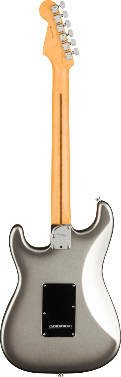 Back of Fender Stratocaster electric guitar in Mercury Tone Shop Guitars Dallas TX