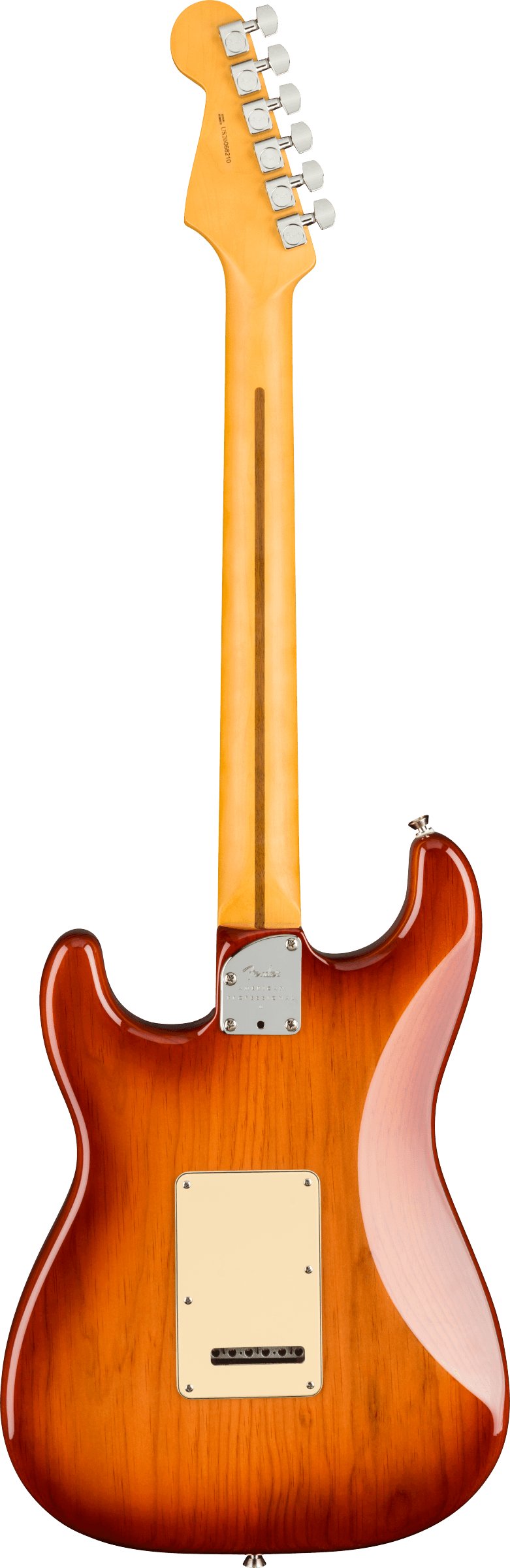 Back of Fender Stratocaster electric guitar in  Sienna Sunburst Tone Shop Guitars DFW