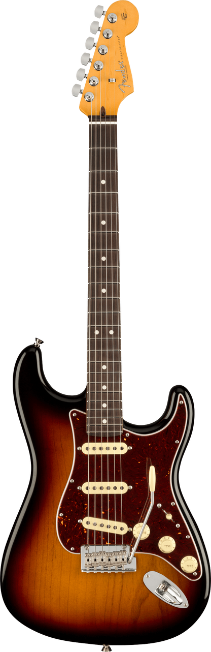 Full frontal of Fender American Professional II Stratocaster RW 3-Color Sunburst.