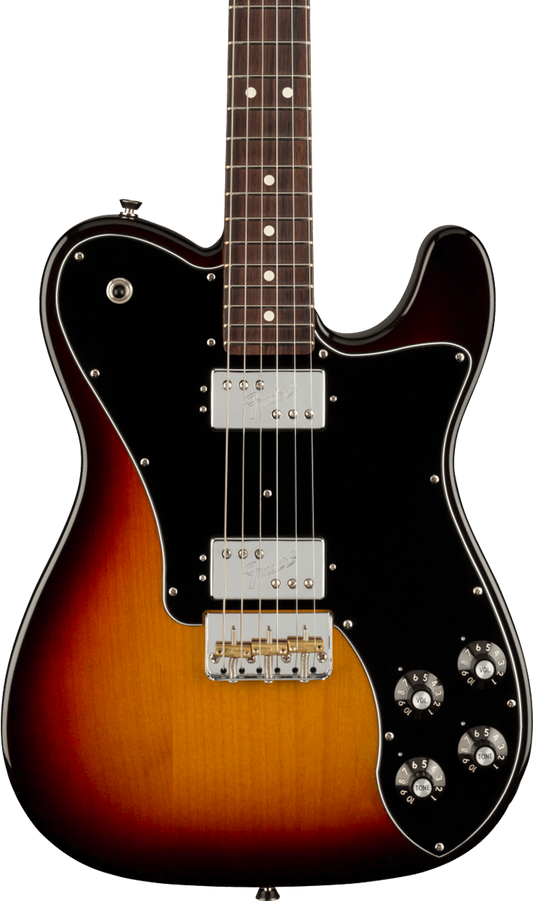 Front of Fender American Professional II Telecaster Deluxe RW 3-Color Sunburst.