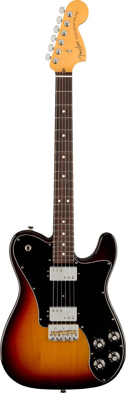 Full frontal of Fender American Professional II Telecaster Deluxe RW 3-Color Sunburst.