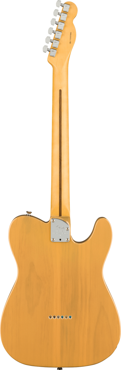 Back of Fender Telecaster Left-Hand electric guitar in Butterscotch Blonde Tone Shop Guitars DFW