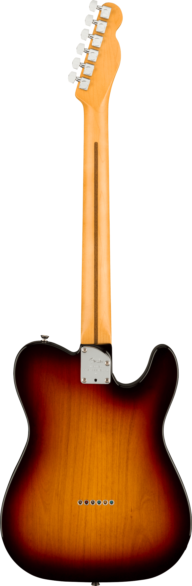 Back of Fender Telecaster Left-Hand electric guitar in 3 Color Sunburst Tone Shop Guitars DFW