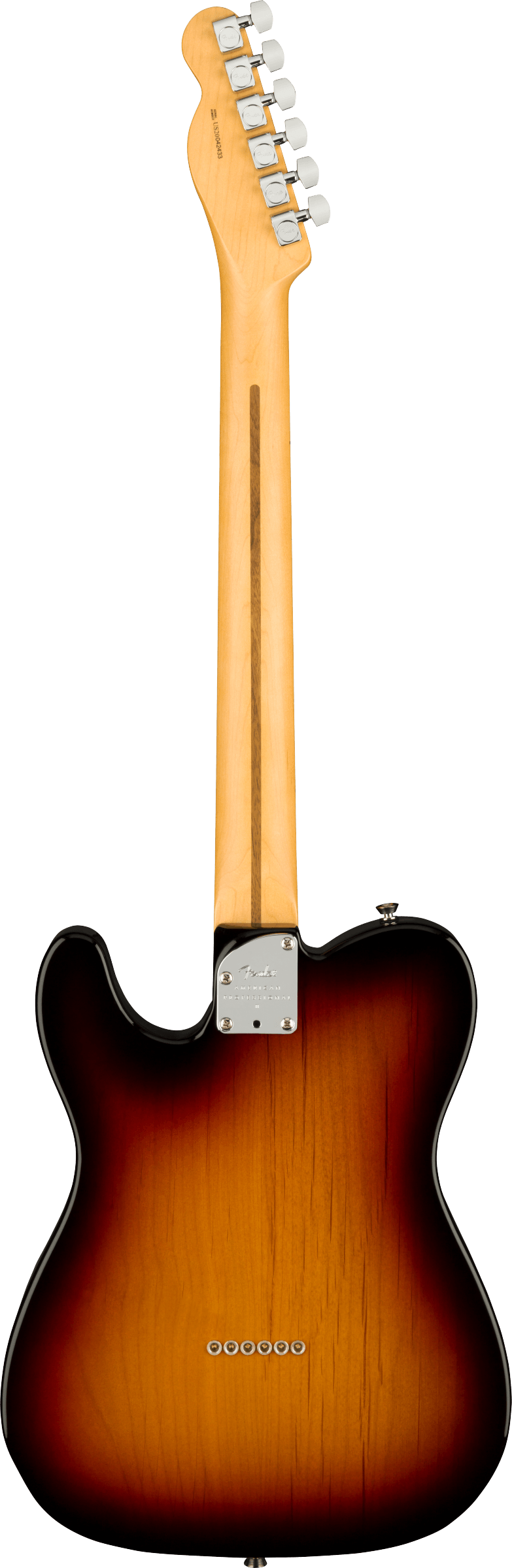 Back of Fender Telecaster electric guitar in 3 Color Sunburst Tone Shop Guitars DFW