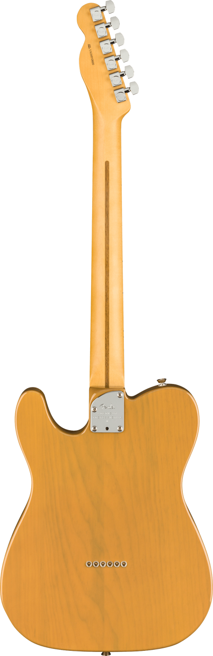 Back of Fender American Professional II Telecaster MP Butterscotch Blonde.