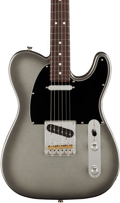 Front of Fender American Professional II Telecaster RW Mercury.