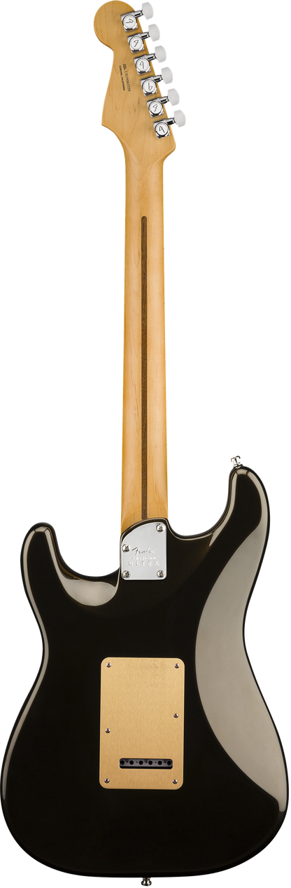 Back of Fender Stratocaster electric guitar in Texas Tea Black Tone Shop Guitars DFW