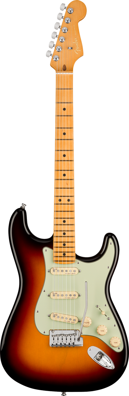 Full frontal of Fender American Ultra Stratocaster MP Ultraburst.