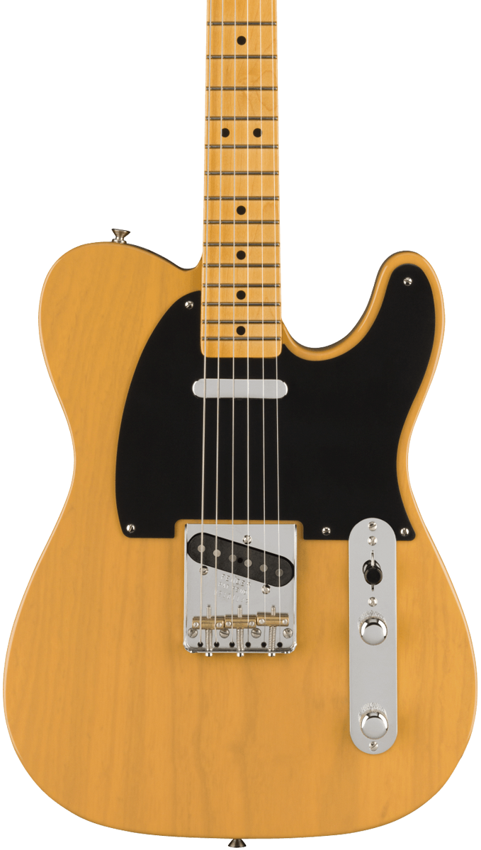 Front of Fender American Vintage II 1951 Telecaster MP Butterscotch Blonde.