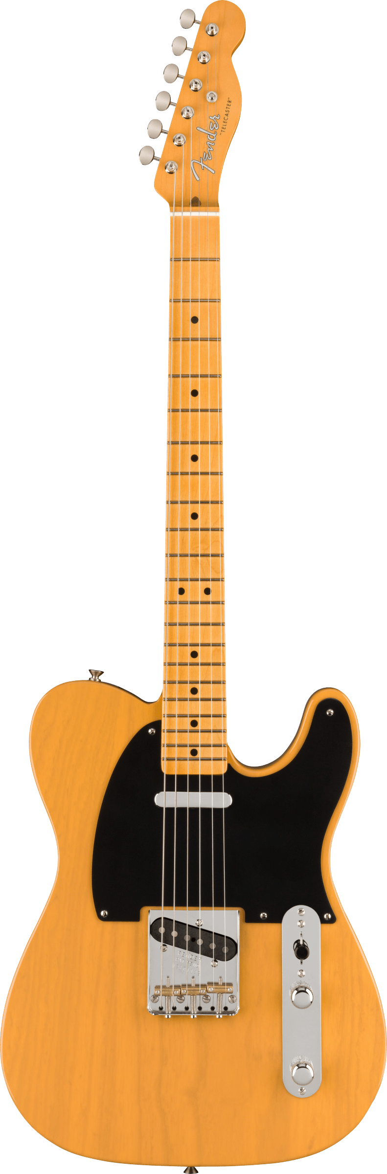 Full frontal of Fender American Vintage II 1951 Telecaster MP Butterscotch Blonde.