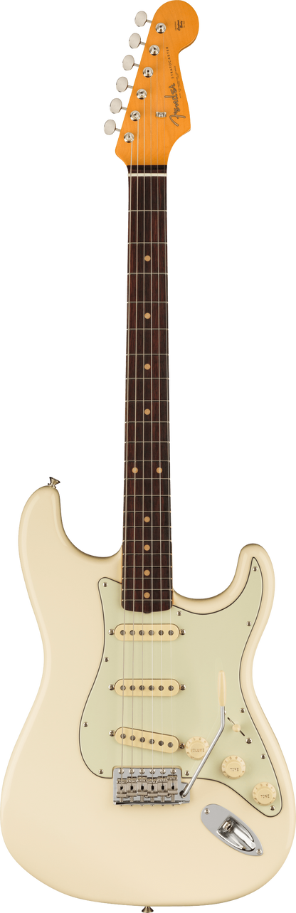 Full frontal of Fender American Vintage II 1961 Stratocaster RW Olympic White.