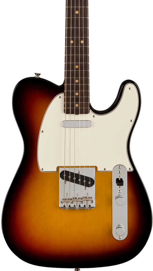 Front of Fender American Vintage II 1963 Telecaster RW 3-Color Sunburst.