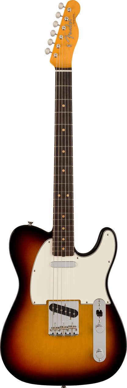 Full frontal of Fender American Vintage II 1963 Telecaster RW 3-Color Sunburst.